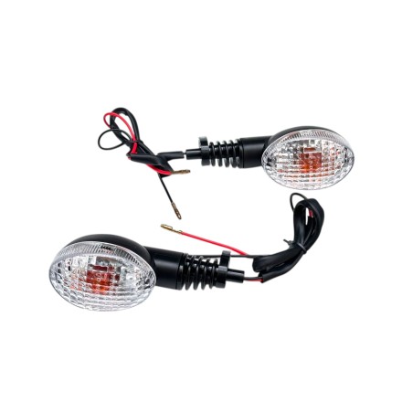 SET 4 FRECCE ANTERIORI + POSTERIORI PER DERBI PER YAMAHA PER KAWASAKI PER SHERCO PER MBK (VEDERE DESCRIZIONE PER APPLICAZIONI))