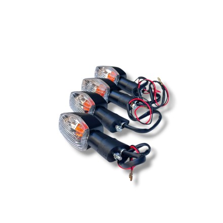 SET 4 FRECCE INDICATORI TRASPARENTI PER HONDA CBR 600RR 600F 1000 954 HORNET 900 (VEDERE DESCRIZIONE)
