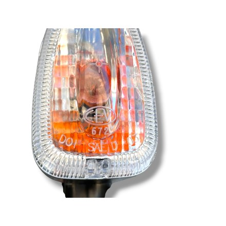 COPPIA 2 FRECCE INDICATORI DI DIREZIONE TRASPARENTI PER BMW F800 S GT GS R1200GS K1300 K 1200 R1200 R (vedere descrizione)