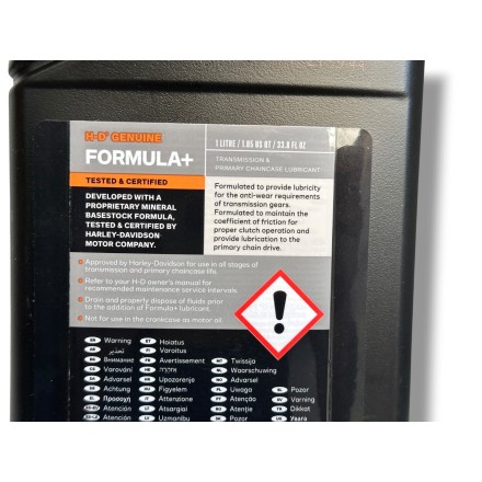 62600019 OLIO TRASMISSIONE & PRIMARIA ORIGINALE HARLEY DAVIDSON FORMULA+ 1 LITRO