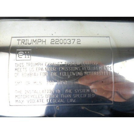 TERMINALE SCARICO SILENZIATORE MARMITTA CON PROTEZIONE TRIUMPH TIGER 1050 - 2007