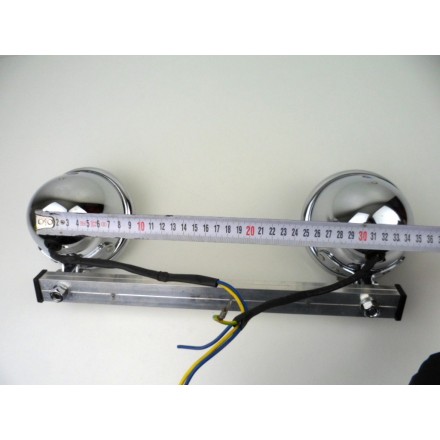 COPPIA FARI FANALI SUPPORTO GRUPPO OTTICO COMPLETO MOTO CUSTOM HARLEY DAVIDSON