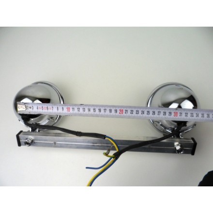 COPPIA FARI FANALI SUPPORTO GRUPPO OTTICO COMPLETO MOTO CUSTOM HARLEY DAVIDSON