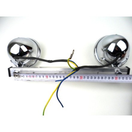 COPPIA FARI FANALI SUPPORTO GRUPPO OTTICO COMPLETO MOTO CUSTOM HARLEY DAVIDSON