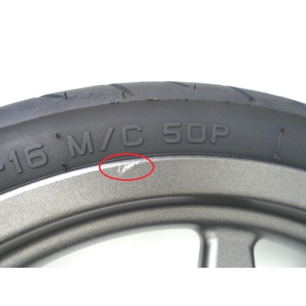 CERCHIO RUOTA CERCHIONE ANTERIORE CON PNEUMATICO OEM KYMCO PEOPLE 200i S 2009