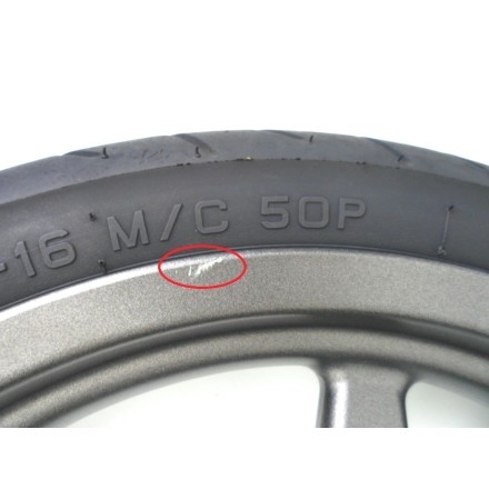CERCHIO RUOTA CERCHIONE ANTERIORE CON PNEUMATICO OEM KYMCO PEOPLE 200i S 2009