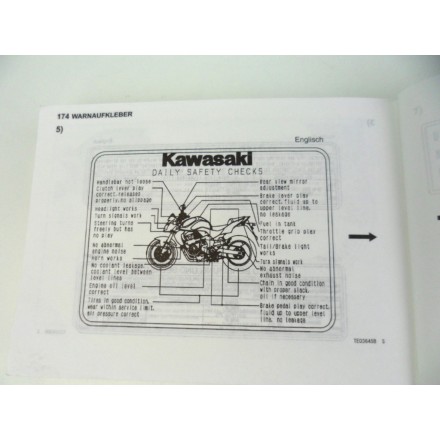 LIBRETTO DI USO E MANUTENZIONE MANUALE DEL PROPRIETARIO KAWASAKI Z-750 2008