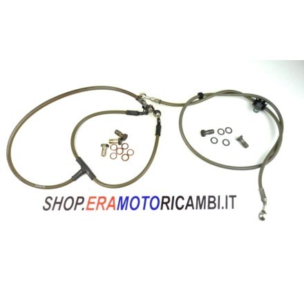 KIT TUBI FRENO IN TRECCIA ANTERIORE E POSTERIORE TRIUMPH SPEED TRIPLE 1050 2005