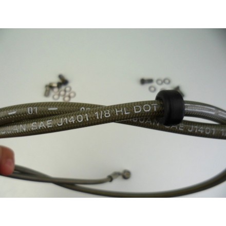 KIT TUBI FRENO IN TRECCIA ANTERIORE E POSTERIORE TRIUMPH SPEED TRIPLE 1050 2005