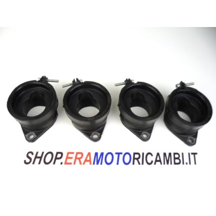 KIT x4 COLLETTORI MANICOTTI ASPIRAZIONE MOTORE CON FASCETTE KAWASAKI Z-750 2008