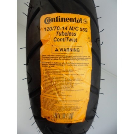 CONTINENTAL CONTITWIST GOMMA PNEUMATICO SCOOTER MISURA 120/70-14 ***NUOVO***