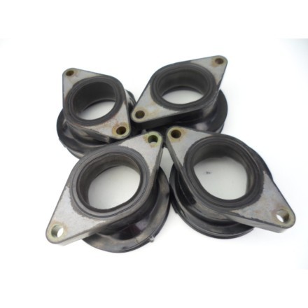 KIT x4 COLLETTORI MANICOTTI ASPIRAZIONE MOTORE CON FASCE YAMAHA YZF-R6 2003