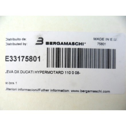 OKYAMI E33175801 LEVA DESTRA POMPA FRENO ANTERIORE DUCATI HYPERMOTARD 1100 2008
