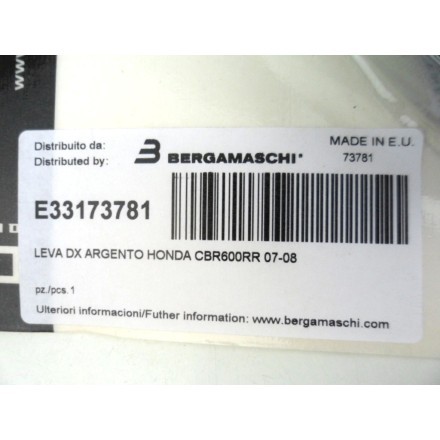 OKYAMI E33173781 LEVA DESTRA FRENO ANTERIORE ARGENTO HONDA CBR 600RR 07-08