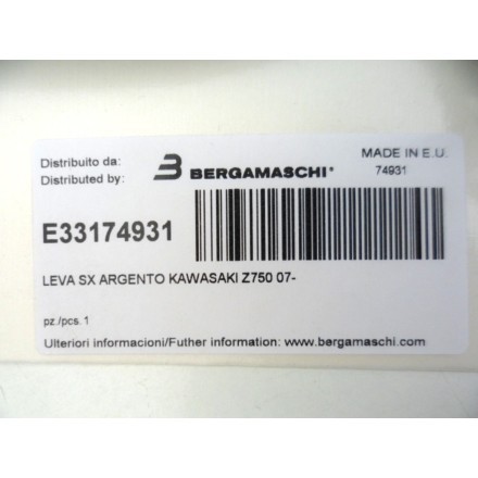 OKYAMI E33174931 LEVA SINISTRA ARGENTO FRIZIONE KAWASAKI Z750 07 08 09 2010 11