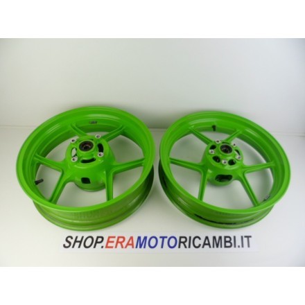 ENKEI COPPIA CERCHI RUOTE ANTERIORE E POSTERIORE VERDI KAWASAKI VERSYS 650 2009