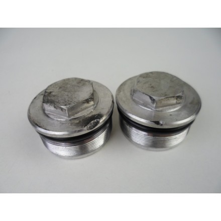COPPIA TAPPI DI CHIUSURA STELI FORCELLA PARTE SUPERIORE OEM YAMAHA MT-03 2016