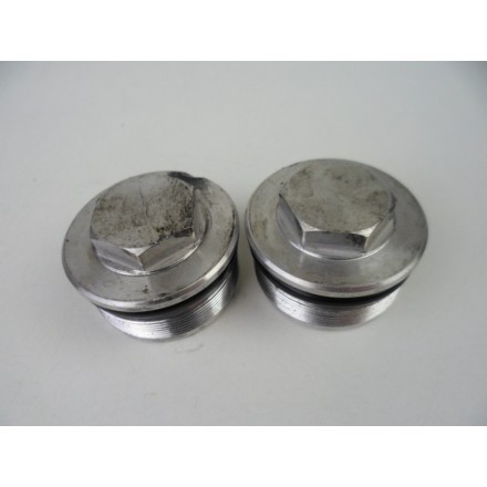 COPPIA TAPPI DI CHIUSURA STELI FORCELLA PARTE SUPERIORE OEM YAMAHA MT-03 2016