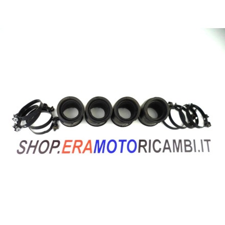 KIT x4 COLLETTORI ASPIRAZIONE MOTORE COMPLETI DI FASCE HONDA HORNET 600 2001