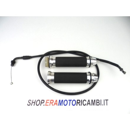 COPPIA MANOPOLE CON COMANDO GAS E CAVO ACCELERATORE APRILIA PEGASO 650 1999
