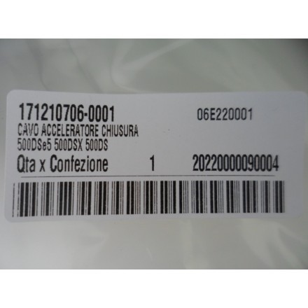 VOGE VALICO 500 DS/DSX Cavo Gas Chiusura Acceleratore ORIGINALE 171210706-0001