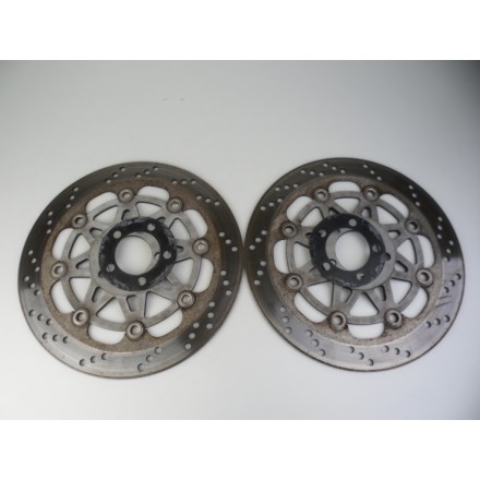 SET COPPIA DISCHI FRENO RUOTA ANTERIORI ORIGINALI KAWASAKI ZXR 400 1992
