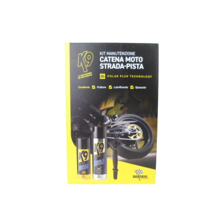 KIT MANUTENZIONE CATENA MOTO UNIVERSALE BARDAHL GRASSO SPRAY +PULITORE+  SPAZZOLA