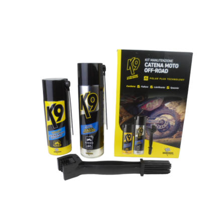 Kit Pulitore Catena ORIGINALE BARDAHL K9 MOTO OFF-ROAD + Lubrificante + Spazzola