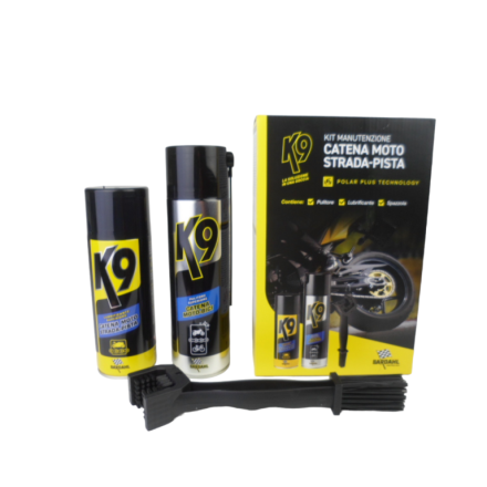 Kit Pulitore Catena ORIGINALE BARDAHL K9 MOTO STRADA-PISTA Lubrificante Spazzola
