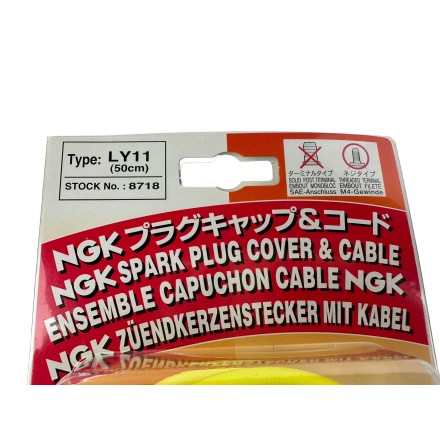 Pipetta RACING ORIGINALE NGK LY11 Attacco CANDELA BOBINA MOTORE Silicone 50cm